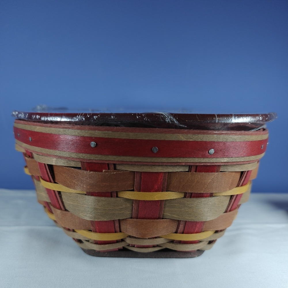 New! Longaberger 2011 Crimson Hill 8" Generation Basket, Protector, Lid Handmade